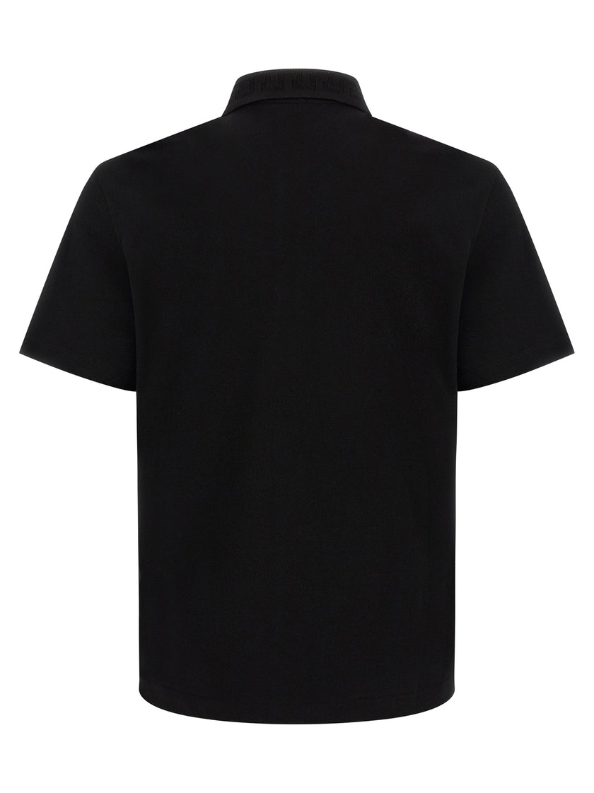 Versace Black Cotton Polo Shirt