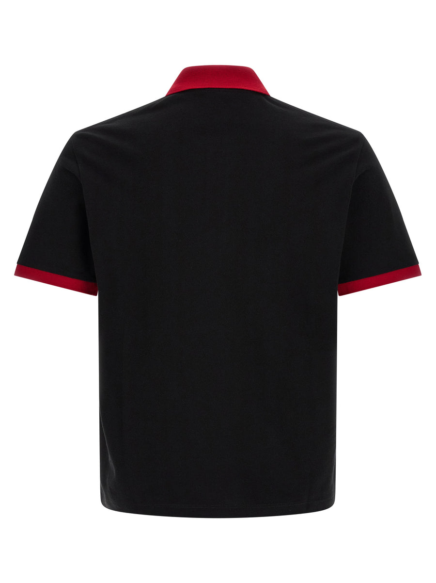 Versace Black Cotton Polo Shirt