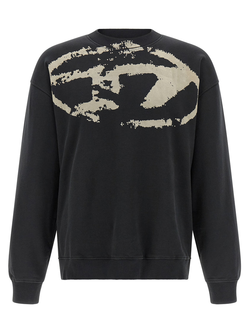 Diesel schwarzes Baumwoll-Sweatshirt