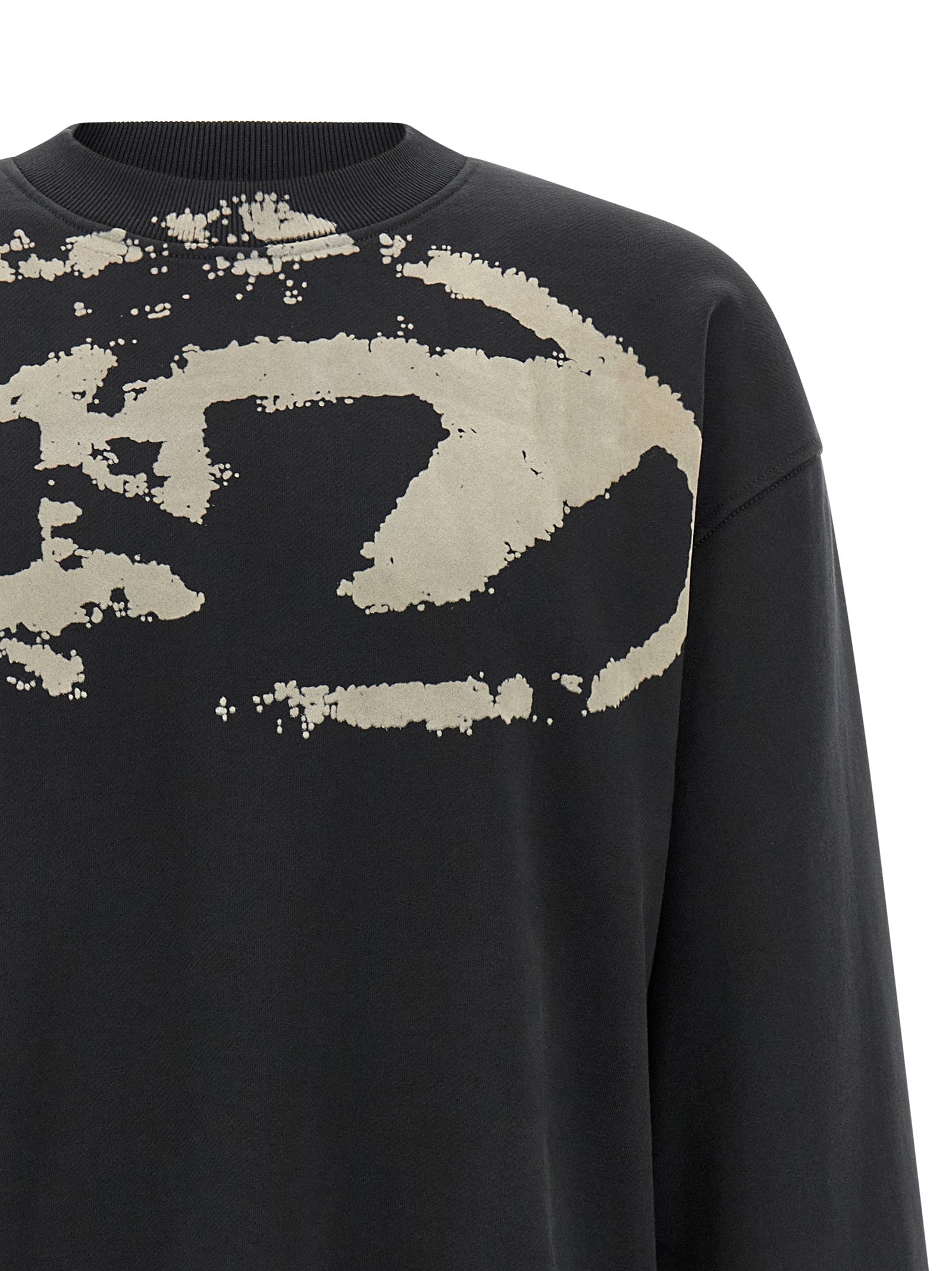 Diesel schwarzes Baumwoll-Sweatshirt