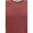 Brunello Cucinelli Bordeaux Baumwoll-T-Shirt