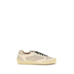 Prada Beige Calf Leather Bos Taurus Athletic Sneakers