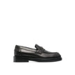 Versace Schwarze Leder-Slipper zum Hineinschlüpfen