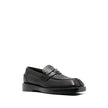 Versace Schwarze Leder-Slipper zum Hineinschlüpfen