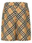 Burberry Beige Satin-Bermudashorts