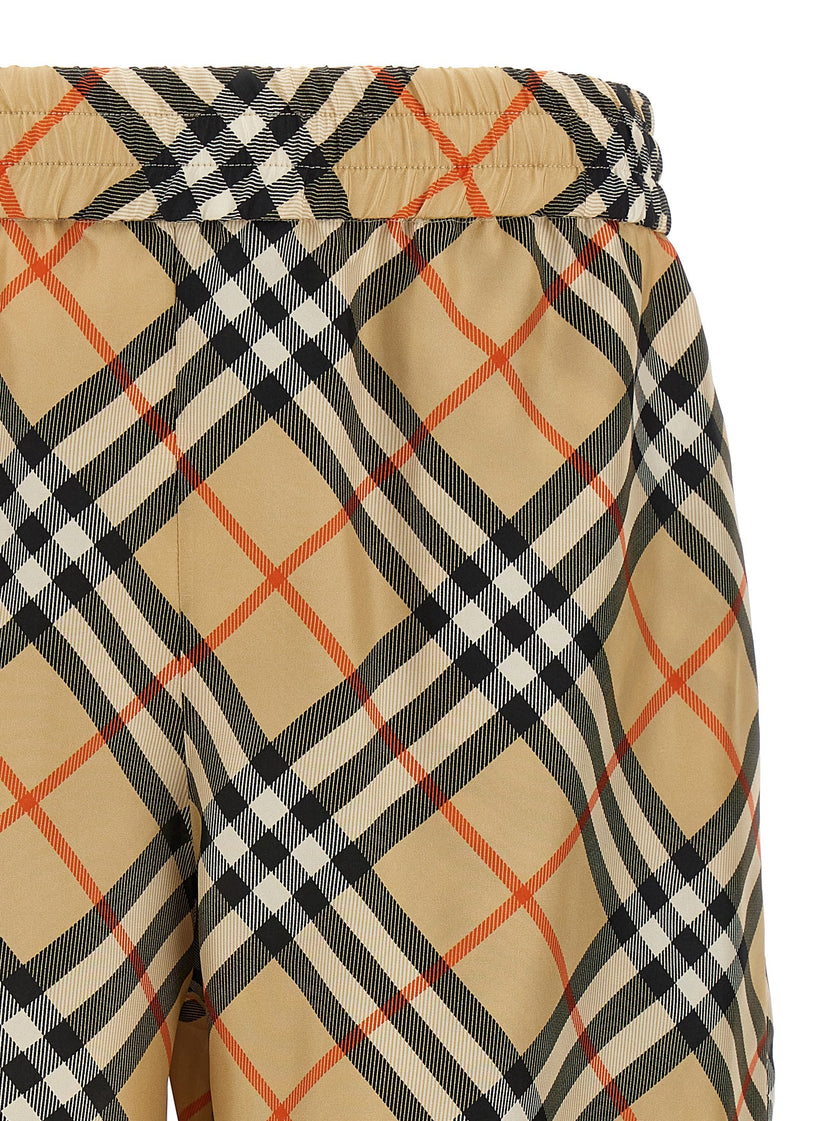 Burberry Beige Satin-Bermudashorts