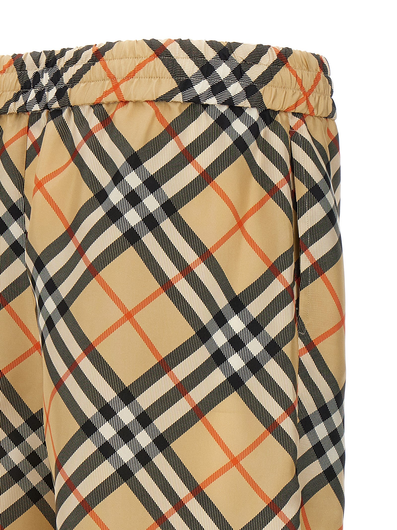 Burberry Beige Satin-Bermudashorts