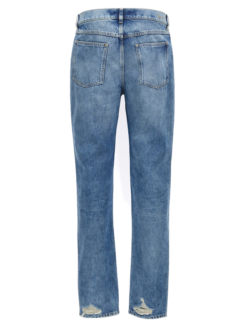 Givenchy Straight-Leg Blue Cotton Jeans
