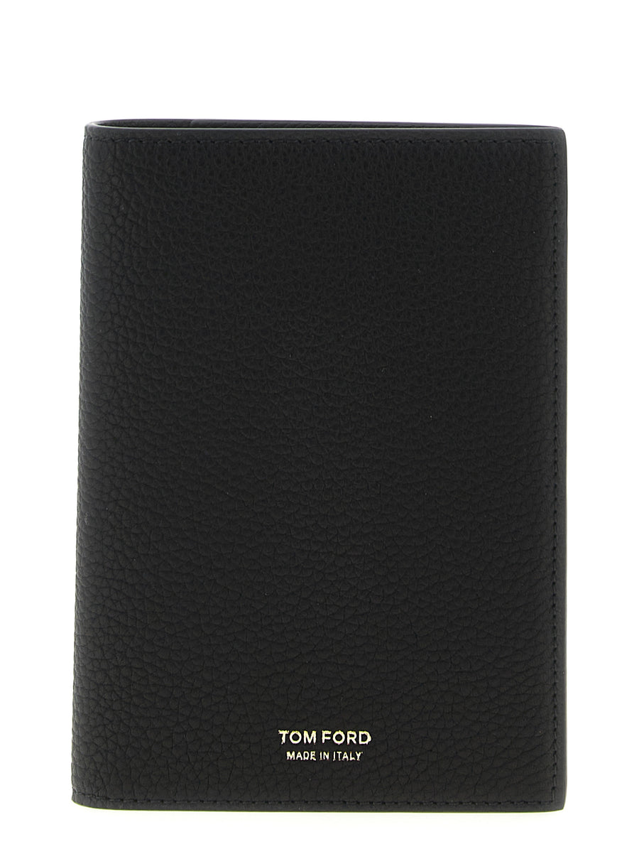 Tom Ford Schwarzes Kalbsleder Portemonnaie