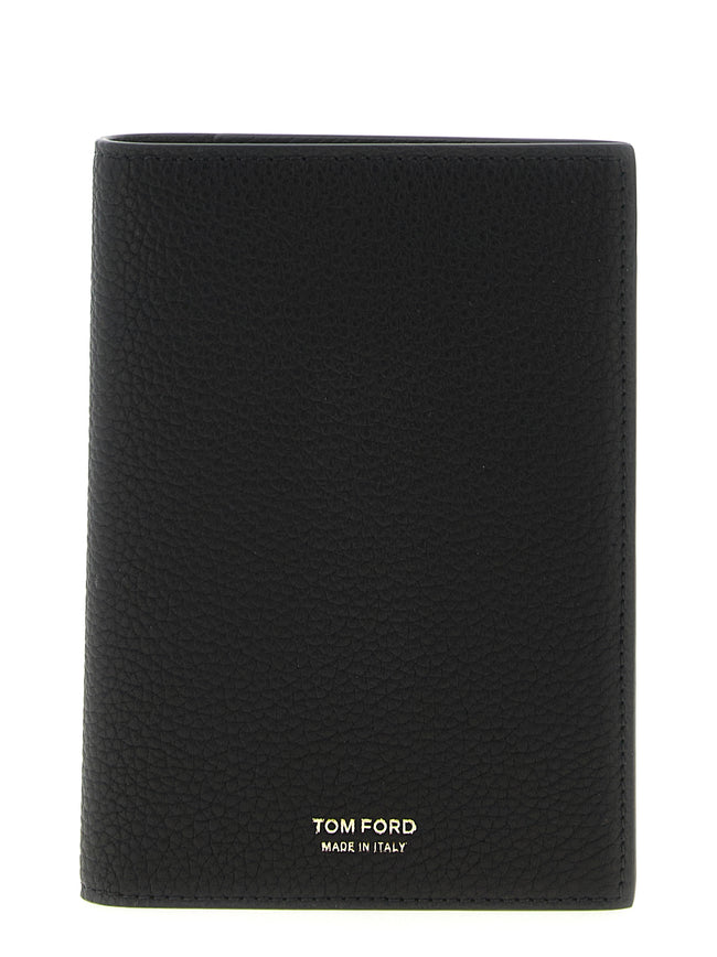 Tom Ford Portemonnaie aus schwarzem Kalbsleder