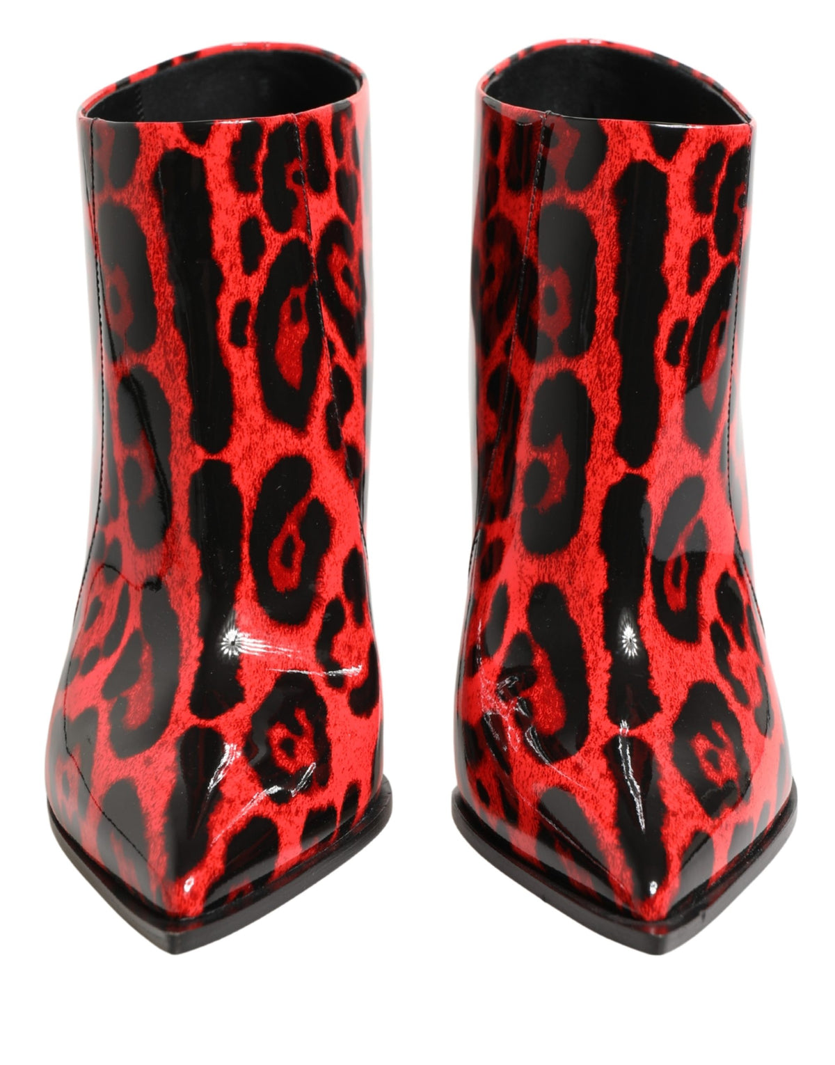 Dolce & Gabbana Red Leopard Print Cardinale Ankle Boots