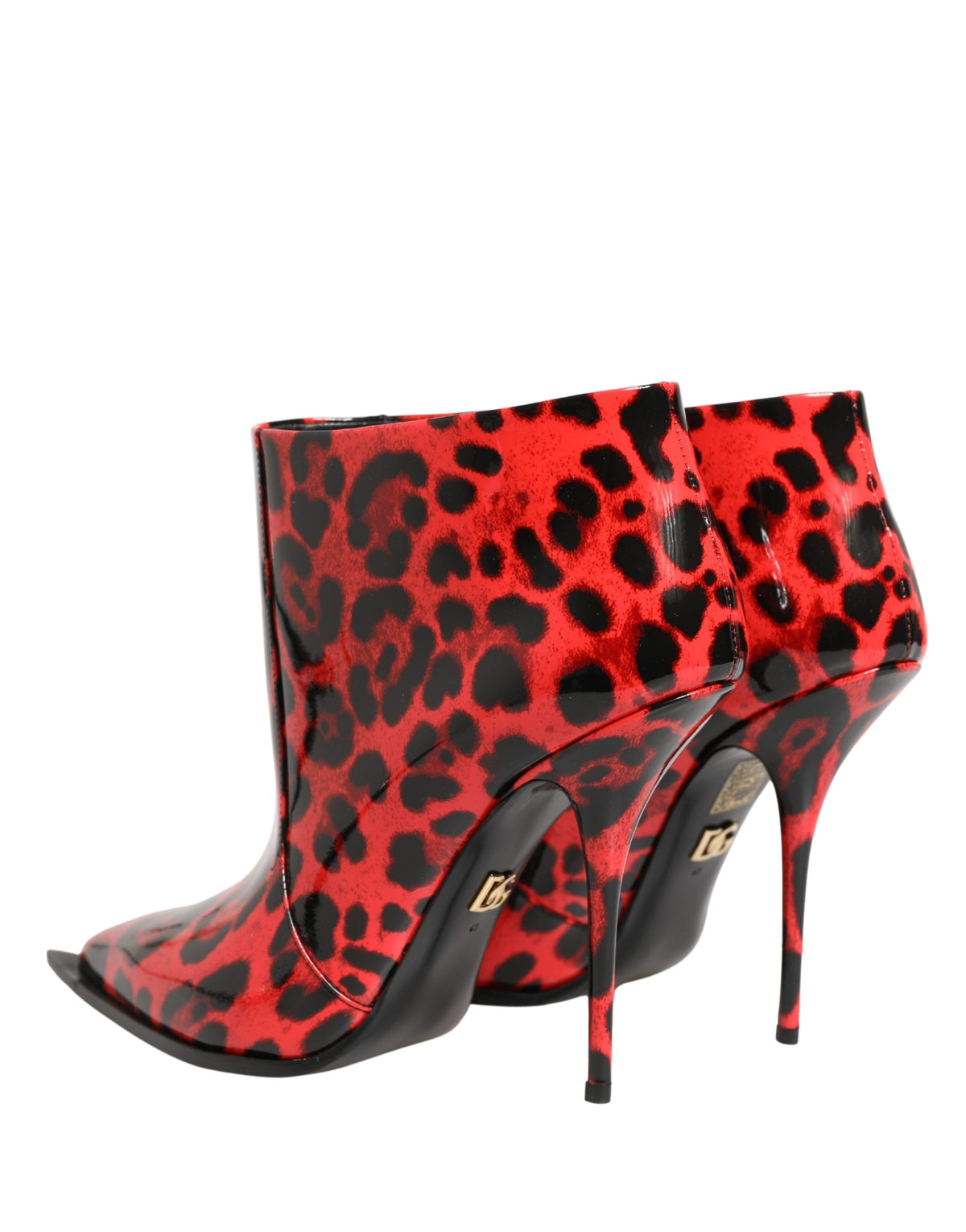Dolce & Gabbana Red Leopard Print Cardinale Ankle Boots