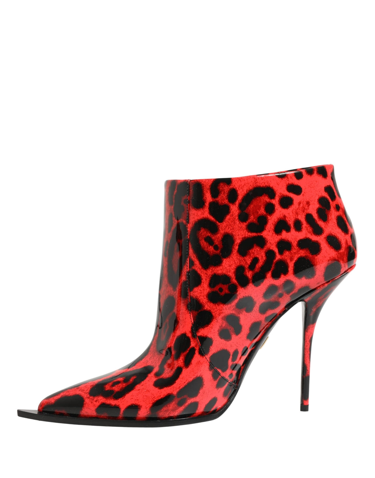 Dolce & Gabbana Red Leopard Print Cardinale Ankle Boots
