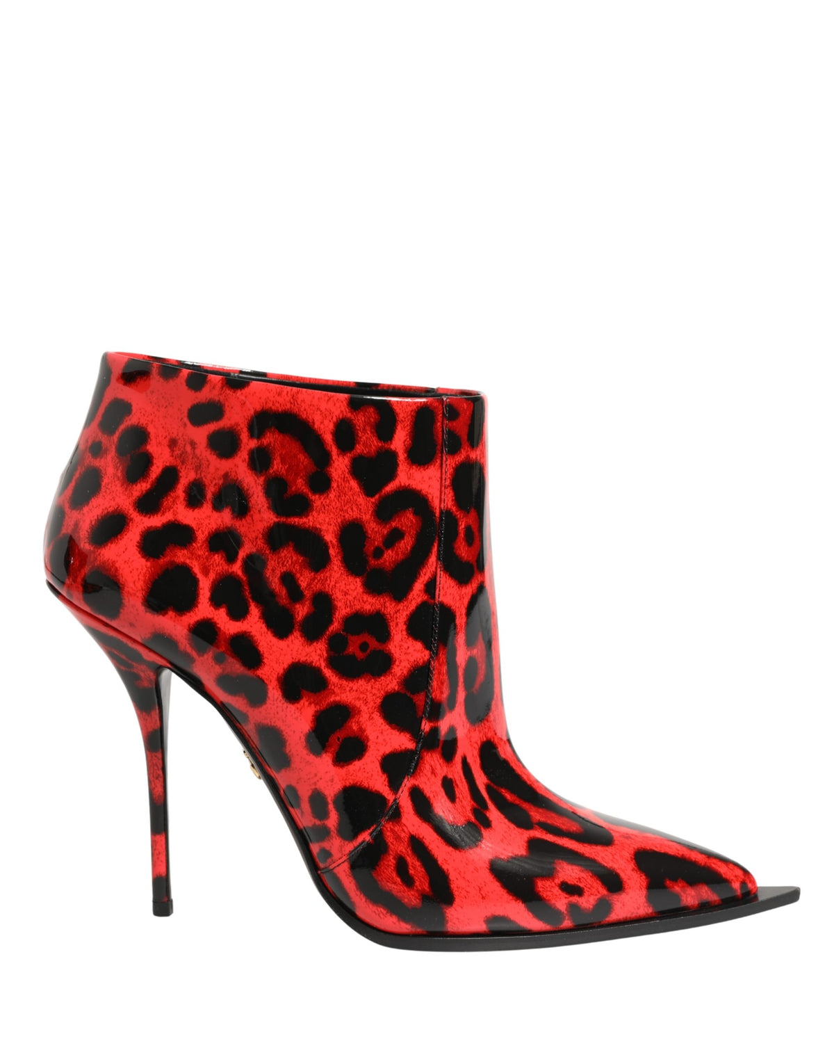 Dolce & Gabbana Red Leopard Print Cardinale Ankle Boots