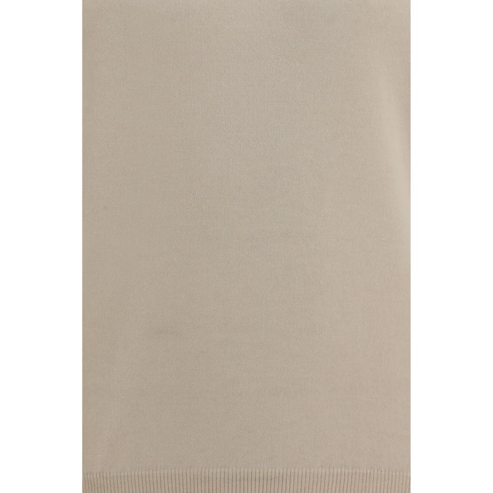 Brunello Cucinelli Beige Cashmere Roll-Neck Sweater