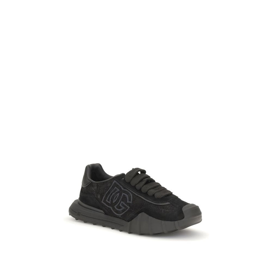 Dolce & Gabbana Black Bos Taurus Calfskin Chunky Sneakers