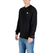 Calvin Klein Jeans Schwarzes Langarm-T-Shirt aus Baumwolle