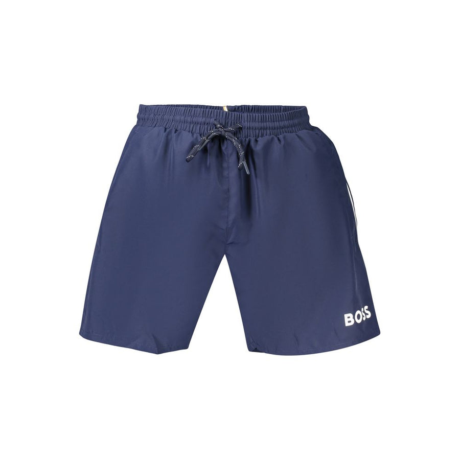 Hugo Boss Men's Blue Polyester Swim Shorts