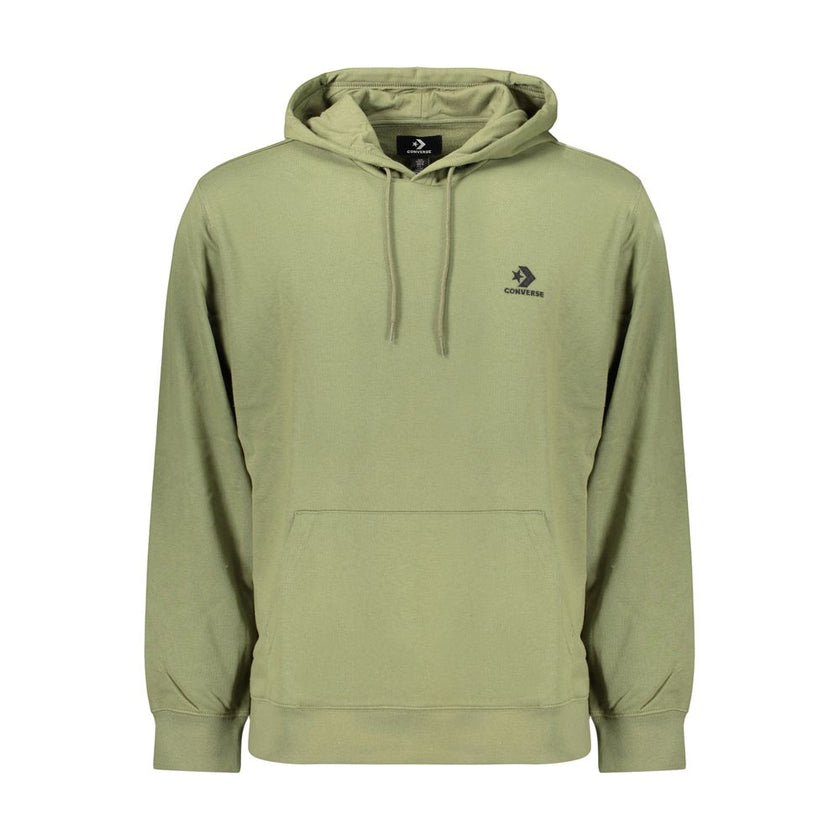 Converse Grüner Herren-Kapuzenpullover aus Baumwolle