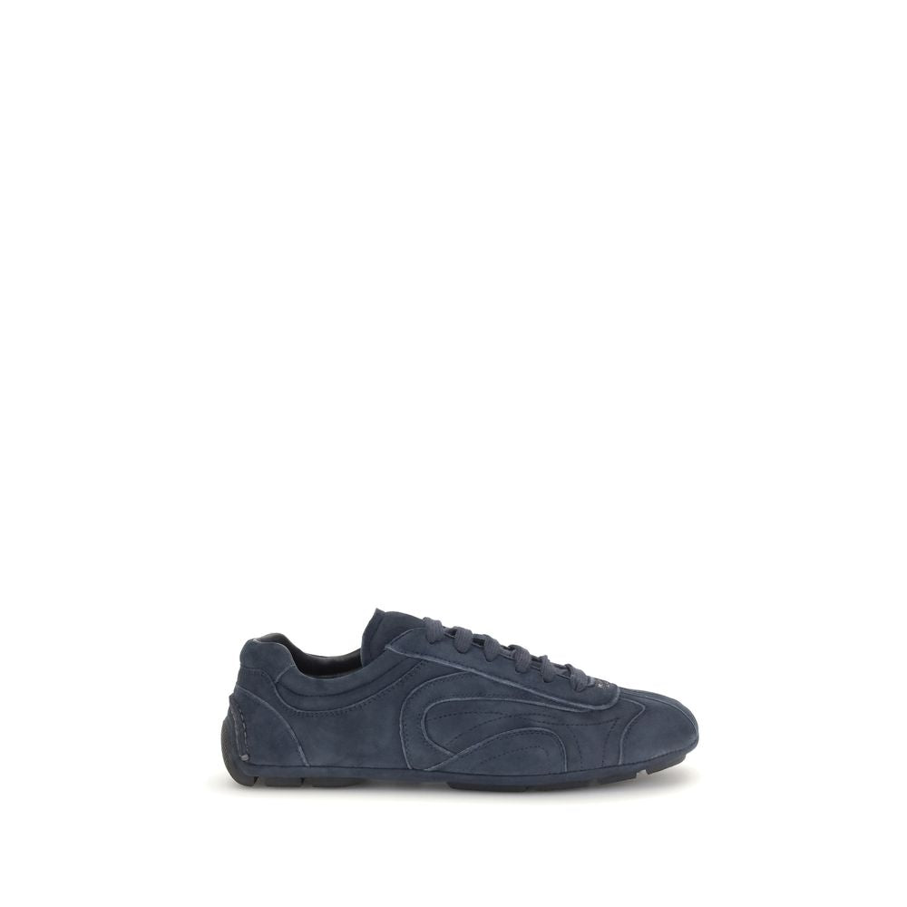 Prada Blue Calfskin Bos Taurus Sneakers