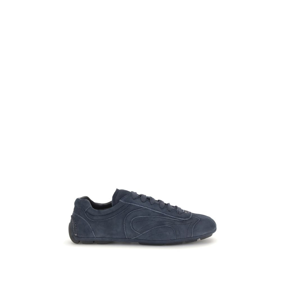 Prada Blue Calfskin Bos Taurus Sneakers