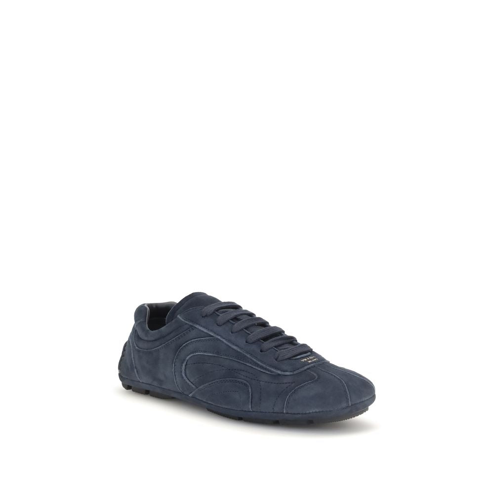 Prada Blue Calfskin Bos Taurus Sneakers