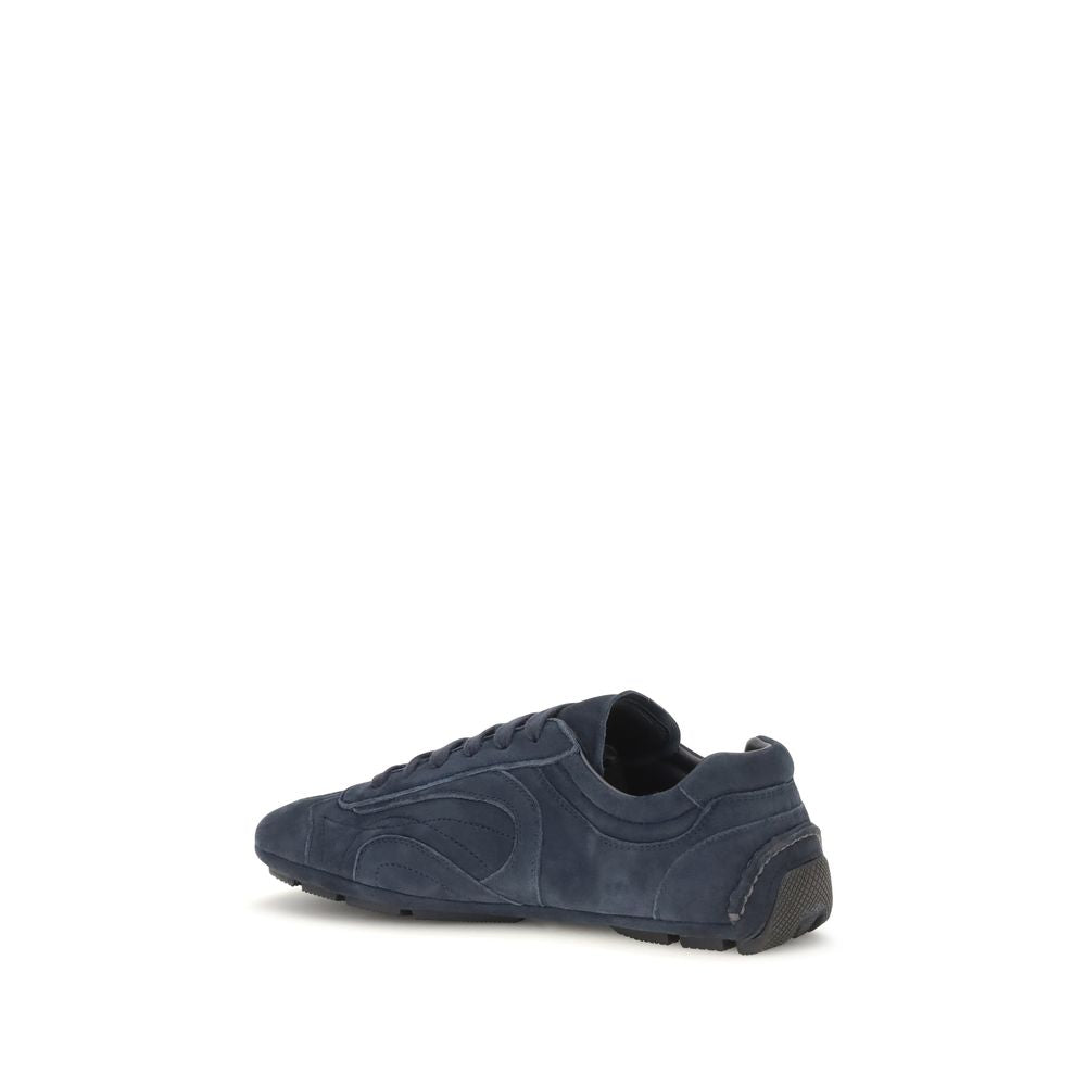 Prada Blue Calfskin Bos Taurus Sneakers