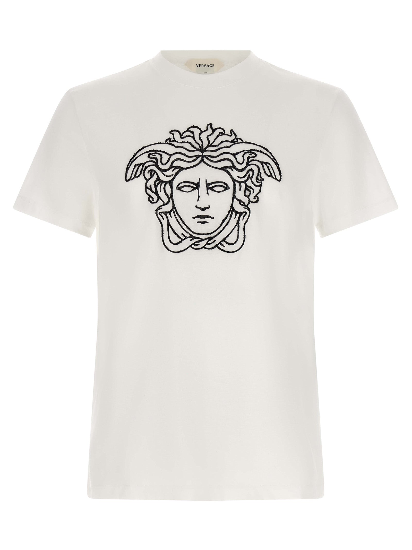 Versace zweifarbiges Baumwoll-T-Shirt