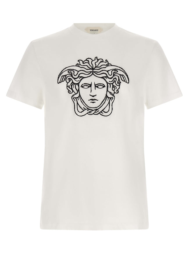 Versace zweifarbiges Baumwoll-T-Shirt