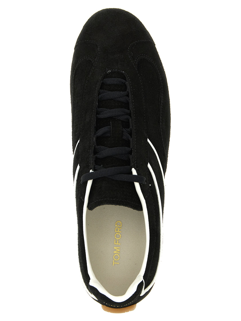 Tom Ford Bicolor-Sneakers aus Kalbsleder