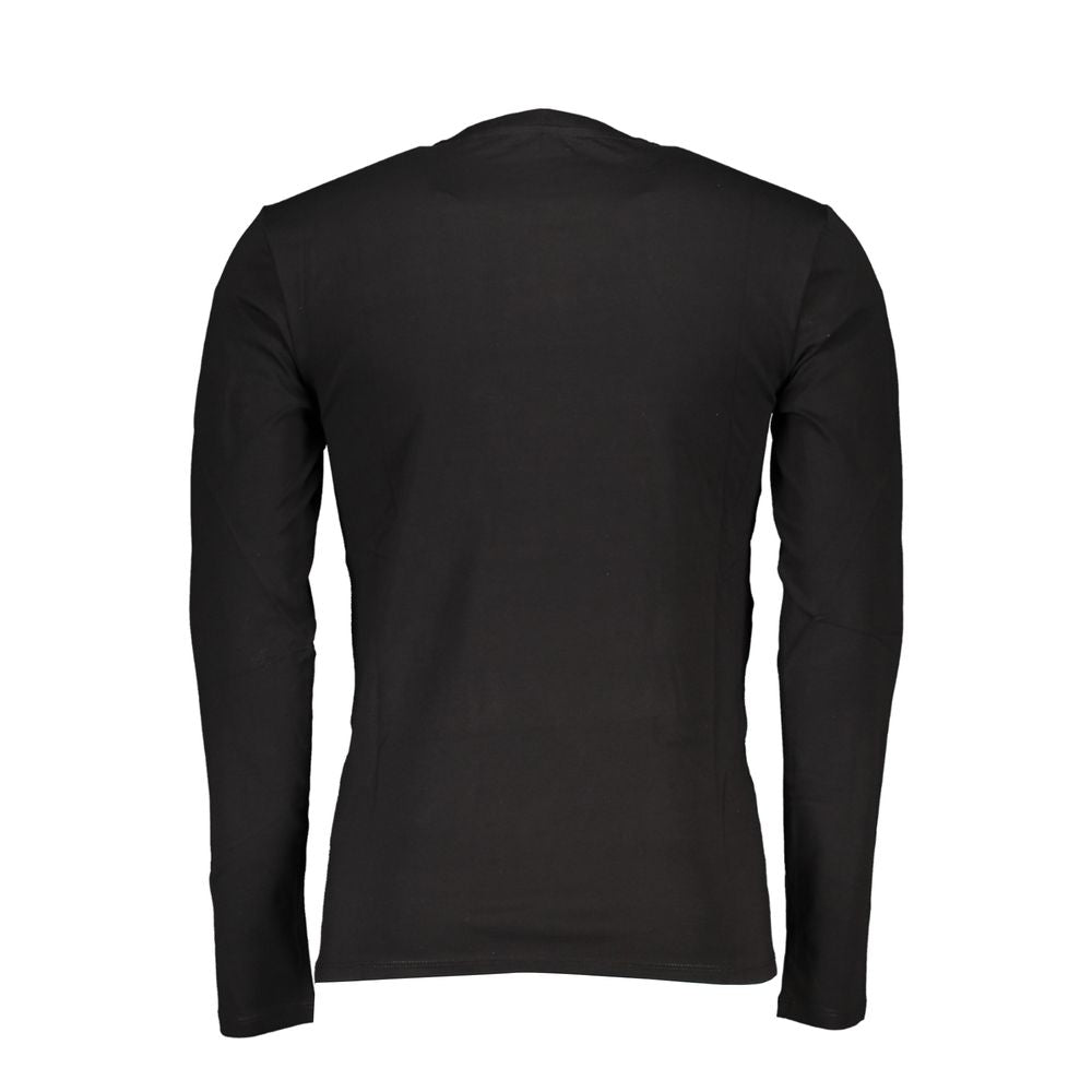 Guess Jeans Schwarzes Herren-T-Shirt aus Bio-Baumwolle