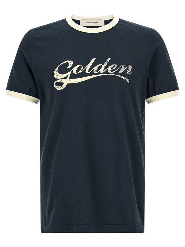 Golden Goose blaues Baumwoll-T-Shirt