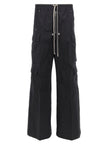 Rick Owens Black Cotton Cargo Pants