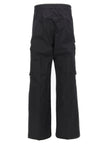Rick Owens Black Cotton Cargo Pants