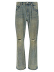 PURPLE Blue Cotton Flared Jeans
