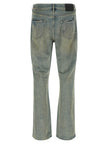 PURPLE Blue Cotton Flared Jeans