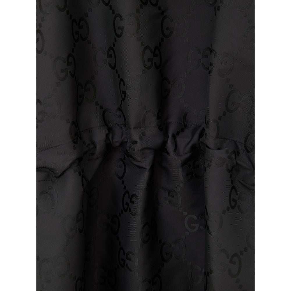 Gucci Black Polyester Trench Coat