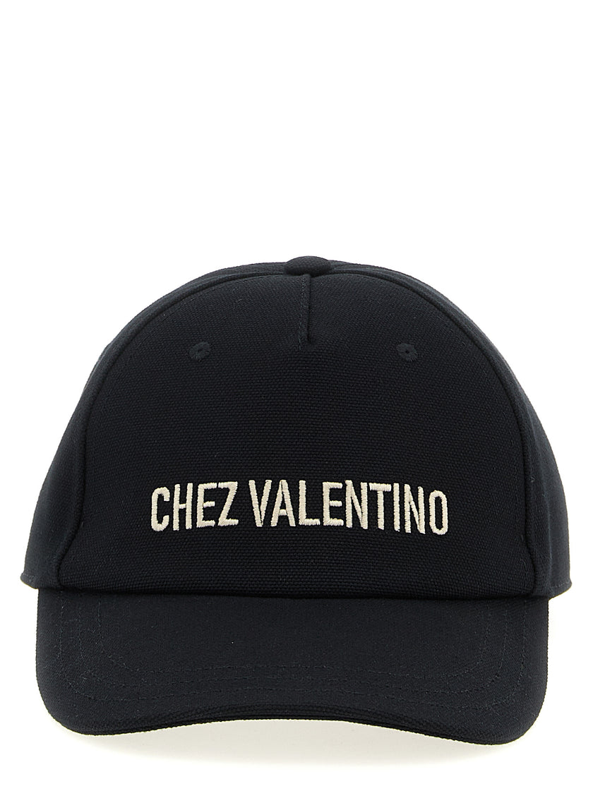 Valentino Garavani Black Cotton Cap (Baseball Cap)