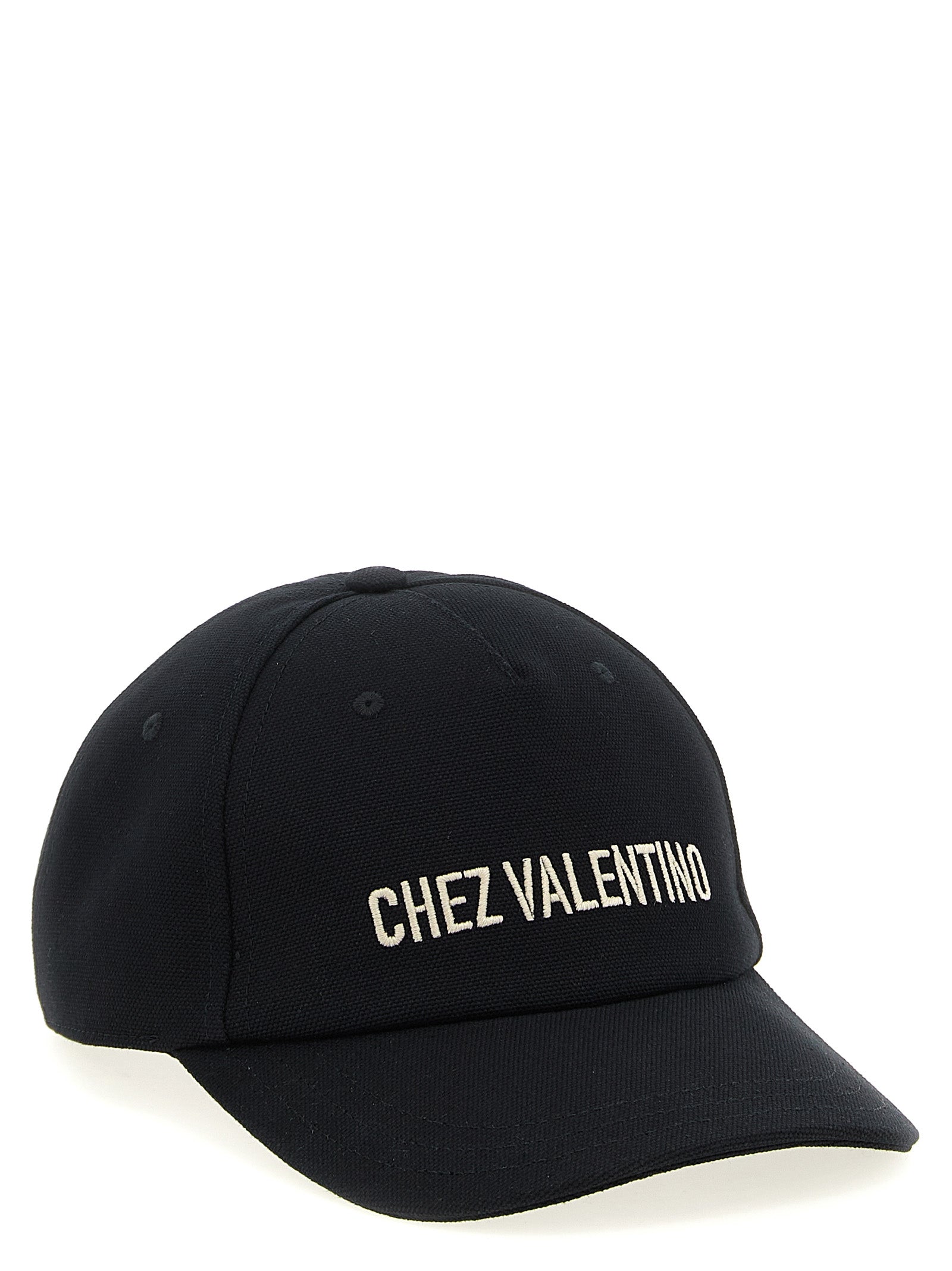 Valentino Garavani Black Cotton Cap (Baseball Cap)