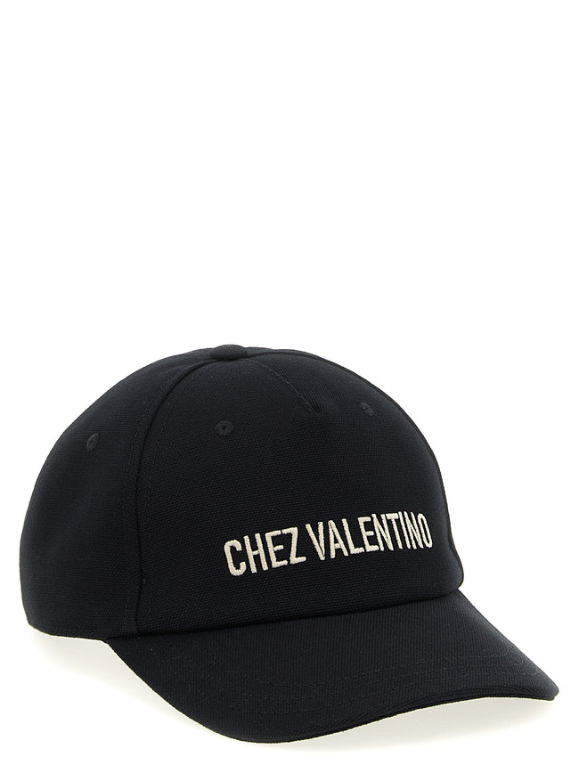 Valentino Garavani Black Cotton Cap (Baseball Cap)