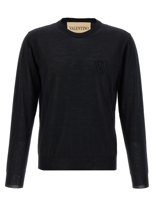 Valentino Garavani Black virgin wool cardigan