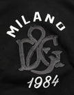 Dolce & Gabbana Schwarzer Baumwollhoodie mit Milano1984 Print