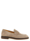 Brunello Cucinelli Slipper aus grauem Kalbsleder