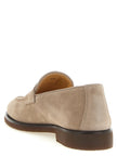 Brunello Cucinelli Slipper aus grauem Kalbsleder