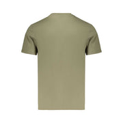 Grünes Calvin Klein T-Shirt aus 100% Baumwolle mit Rundhalsausschnitt und Logo-Applikation für Herren