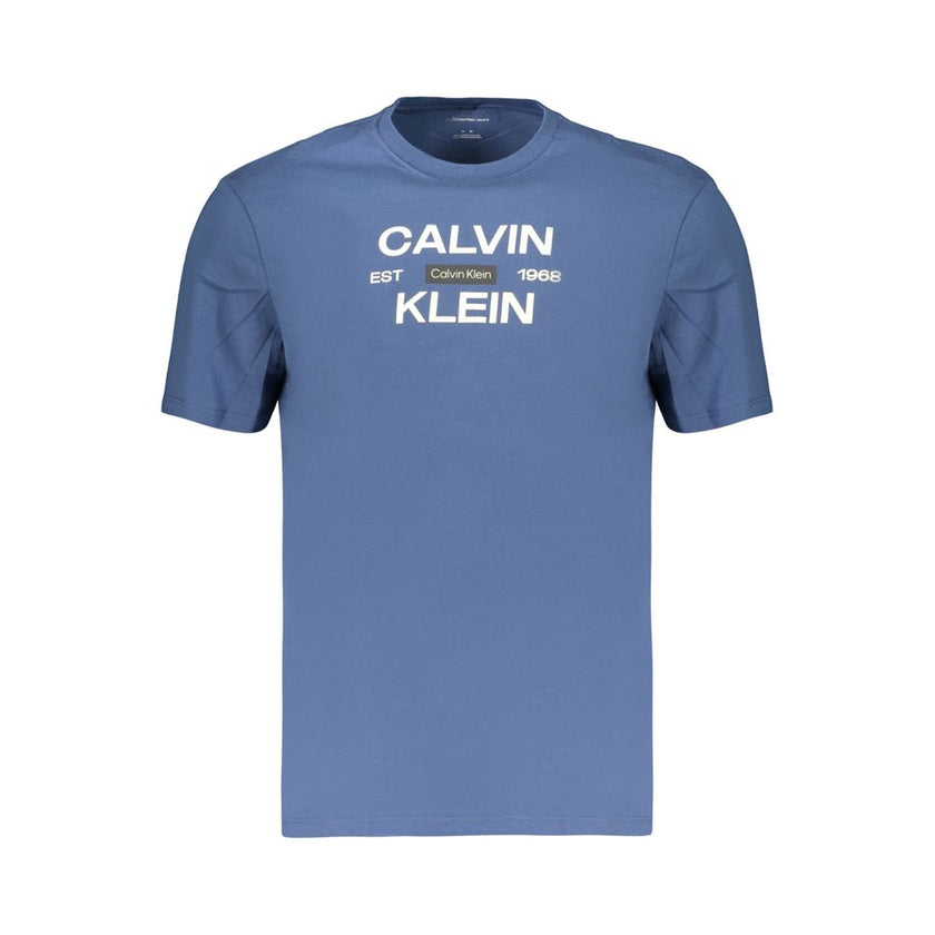 Calvin Klein Blaues Baumwoll-T-Shirt für Herren