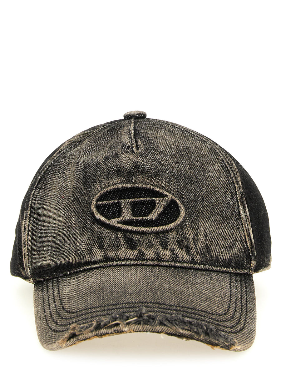 Diesel Black Cotton Cap (Baseball Cap)