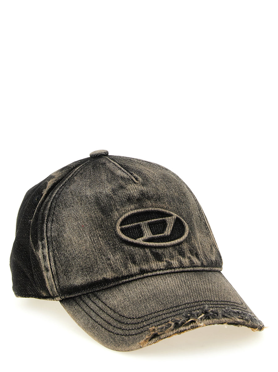 Diesel Black Cotton Cap (Baseball Cap)