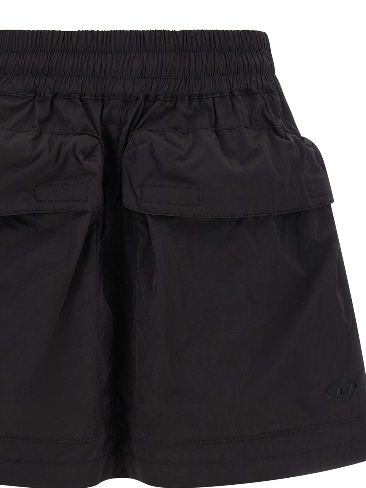 Diesel Long black polyamide skirt