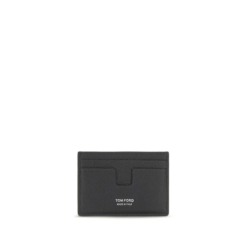 Tom Ford Schwarzes Kalbsleder Bos Taurus Portemonnaie